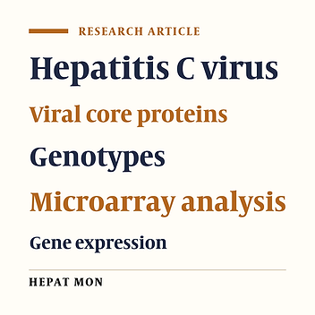 Cover image of the article: The differences in gene expression profile induced by genotype 1b hepatitis C virus core isolated from liver tumor and adjacent non-tumoral tissue