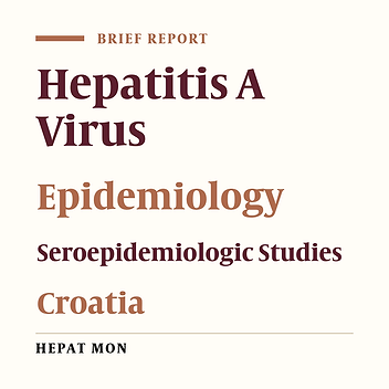 Seroepidemiology of Hepatitis A in the Croatian Population