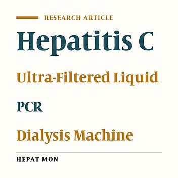 Cover image of the article: Comparison of Contamination Passing Through Iranian and Non- Iranian Filters of Ultra Filtration Dialysis Machines in Patients With Hepatitis C