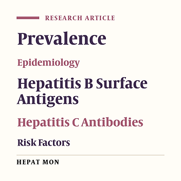 Seroprevalence of Hepatitis B Surface Antigen and Anti Hepatitis C Antibody in Zahedan City, Iran: A Population-Based Study