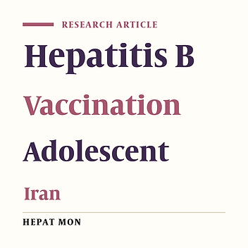 Mass Vaccination Campaign against Hepatitis B in Adolescents in Iran: Estimating Coverage using Administrative Data