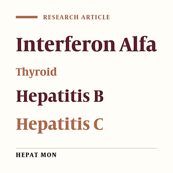 Thyroid Dysfunction in Patients with Chronic Viral Hepatitis B and C during Alpha Interferon Therapy