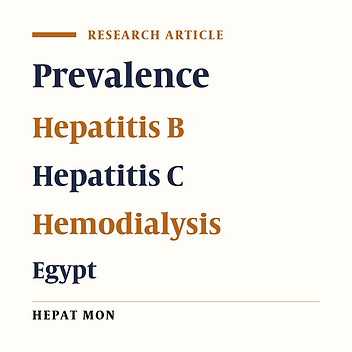 Prevalence of Occult Hepatitis B Virus Infection in Hemodialysis Patients From Egypt With or Without Hepatitis C Virus Infection
