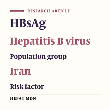 The prevalence of hepatitis B antigen-positivity in the general population of Mashhad, Iran