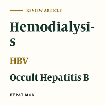 Occult Hepatitis B Infection in Chronic Hemodialysis Patients: Current Concepts and Strategy