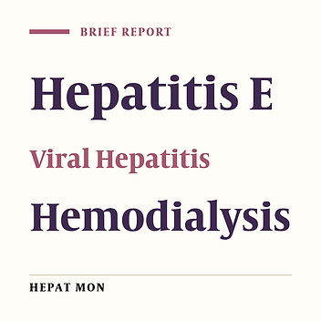 Hepatitis E Virus Infection in Hemodialysis Patients: A Seroepidemiological Survey in Jahrom, Southern Iran