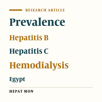 Prevalence of Occult Hepatitis B Virus Infection in Hemodialysis Patients From Egypt With or Without Hepatitis C Virus Infection