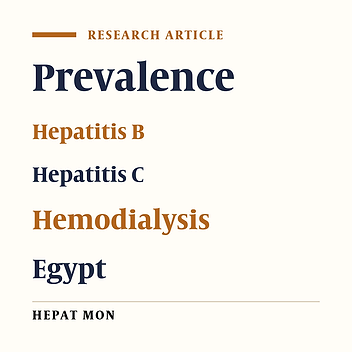Prevalence of Occult Hepatitis B Virus Infection in Hemodialysis Patients From Egypt With or Without Hepatitis C Virus Infection