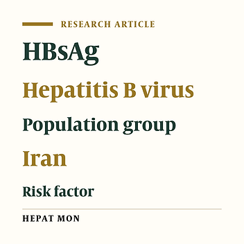 The prevalence of hepatitis B antigen-positivity in the general population of Mashhad, Iran