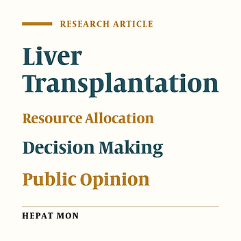 Organ Allocation for Liver Transplantation According to the Public Opinion
