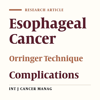 Depth Analysis of Open Transhiatal Esophagectomy Outcomes (Orringer Technique) in Patients with Esophageal Cancer from 1990 to 2015: A 25-Year Experience Single-center Study