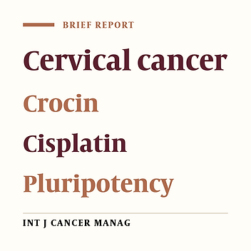Suppressive Effect of Crocin and Cisplatin on Pluripotency Genes Expression in Human Cervical Cancer Cells