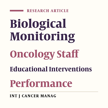 Assessment of Educational Intervention Effects on the Level of Oxidative Stress Parameters and Performance in Oncology Staff