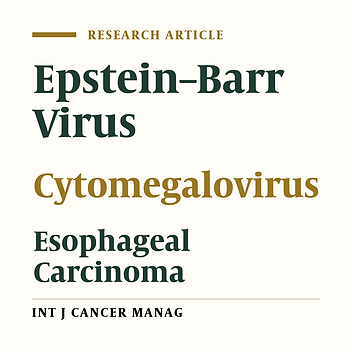 Association of Epstein–Barr Virus and Cytomegalovirus Infections with Esophageal Carcinoma