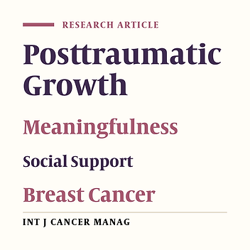 Posttraumatic Growth, Meaningfulness, and Social Support in Women with Breast Cancer