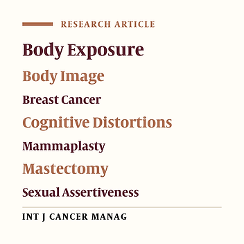 Comparison of Body Image and Body Exposure During Sexual Activity and Sexual Assertiveness Among Mastectomized Women with/Without Mammaplasty and Mammaplasty Volunteer Patients