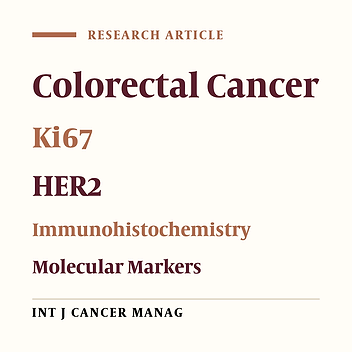 Immunohistochemical Expression of Ki67 and HER2 in Colorectal Cancer Compared to Adenomatous and Normal Samples