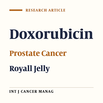 Effect of Simultaneous Treatment with Royal Jelly and Doxorubicin on the Survival of the Prostate Cancer Cell Line (PC3): An In Vitro Study
