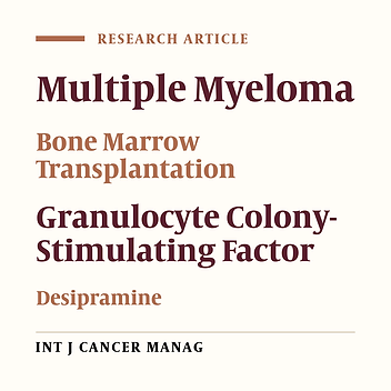 The Effects of Premedication with Desipramine on Bone Marrow Mobilization for Autologous Bone Marrow Transplantation in Multiple Myeloma