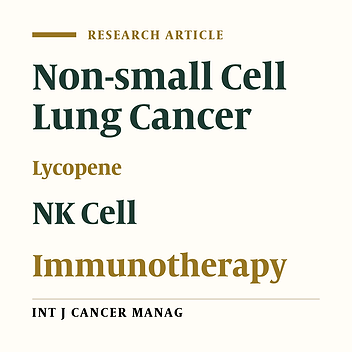 Lycopene Promotes NK Cell Cytotoxicity Towards Non-small Cell Lung Carcinoma via Regulating NF-κB Signaling