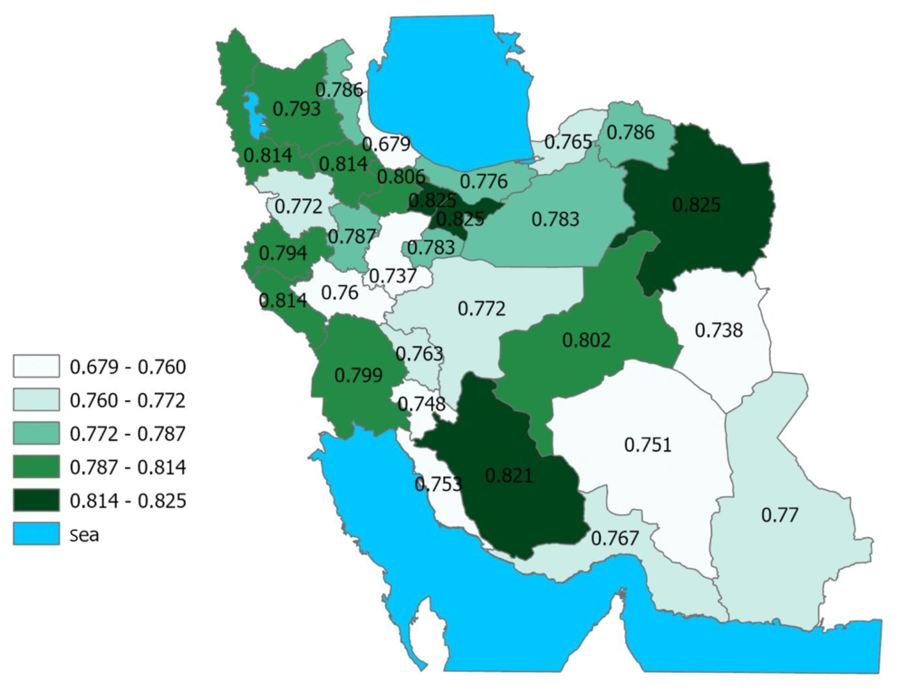 Human Development Index (HDI) map of the provinces Human Development Index (HDI) map of the provinces
