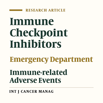 Emergency Department Utilization Among Cancer Patients Receiving Immune Checkpoint Inhibitors: Patterns, Clinical Characteristics, and Associated Factors