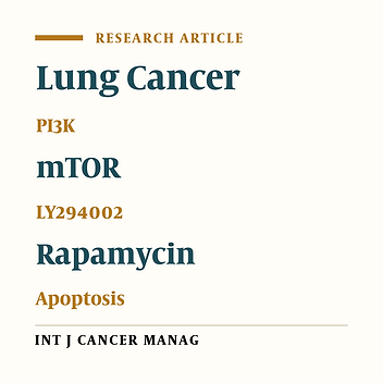 Combined Application of Phosphoinositide 3-Kinase and Mammalian Target of Rapamycin Inhibitors Suppresses Cell Growth and Promotes Apoptosis in Human Lung Cancer Cell Lines