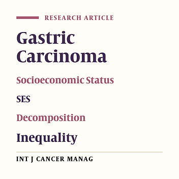 Late Diagnosis, Smoking History and Socioeconomic Inequality in Gastric Carcinoma: A Decomposition Approach