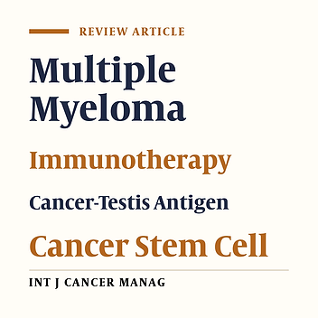 Immunotherapy in Multiple Myeloma Using Cancer-Testis Antigens