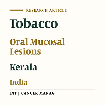 High Prevalence of Tobacco Use and Associated Oral Mucosal Lesion Among Interstate Male Migrant Workers in Urban Kerala, India