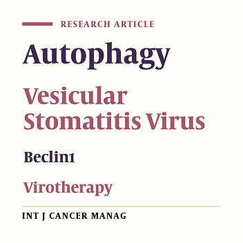 Autophagy Gene Activity May Act As a Key Factor for Sensitivity of Tumor Cells to Oncolytic Vesicular Stomatitis Virus