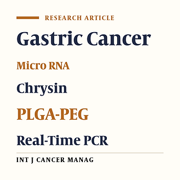 Effects of Chrysin-PLGA-PEG Nanoparticles on Proliferation and Gene Expression of miRNAs in Gastric Cancer Cell Line