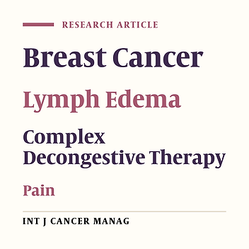 The Effect of Complete Decongestive Therapy on Edema Volume Reduction and Pain in Women With Post Breast Surgery Lymph Edema