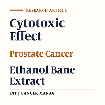 Cytotoxic Effects of the Ethanol Bane Skin Extract in Human Prostate Cancer Pc3 Cells