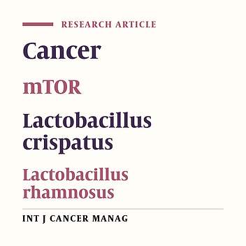 Lactobacilli Differentially Modulate mTOR and Wnt/ β-Catenin Pathways in Different Cancer Cell Lines