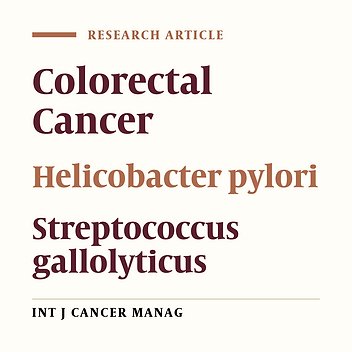 No Detection of Streptococcus gallolyticus and Helicobacter pylori in Colorectal Cancer Tissue Samples in Shiraz, Iran