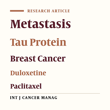 The Effect of Duloxetine on Tau Protein and Migration in Breast Cancer Cell Line