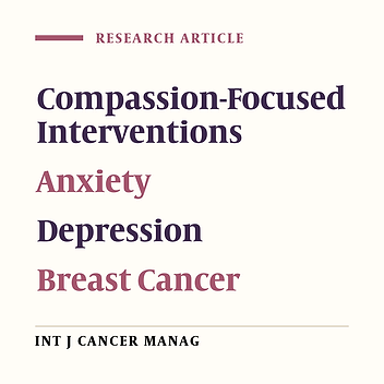 Compassion-Focused Therapy on Levels of Anxiety and Depression Among Women with Breast Cancer: A Randomized Pilot Trial