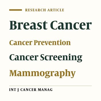 The Participation Rate and Contributing Factors of Screening Mammography Among (capitalize) Female Faculty Physicians in Tehran, Iran