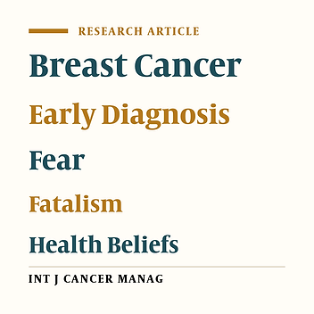 Determination of Women’s Health Beliefs, Breast Cancer Fears, and Fatalism Associated with Behaviors Regarding the Early Diagnosis of Breast Cancer
