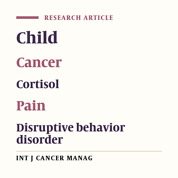 Cortisol-a Key Factor to the Understanding of the Adjustment to Childhood Cancer