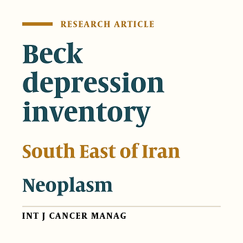 Evaluation of Depression in Patients With Cancer In South of Iran (Zahedan)