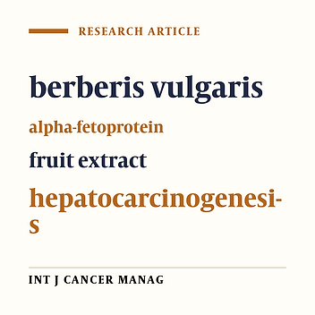 Effect of Berberis vulgaris fruit extract on alpha-fetoprotein gene expression and chemical carcinogen metabolizing enzymes activities in hepatocarcinogenesis rats
