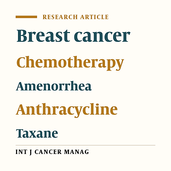 Incidence of Chemotherapy-Induced Amenorrhea After Adjuvant Chemotherapy With Taxane and Anthracyclines in Young Patients With Breast Cancer