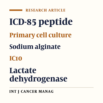 Comparative Cytotoxic Evaluation of Free and Sodium Alginate Nanoparticle-Encapsulated ICD-85 on Primary Lamb Kidney Cells