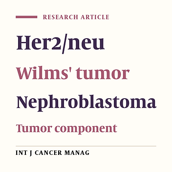 Her2/neu Expression in Wilms' Tumor and Correlation With Histopathologic Findings