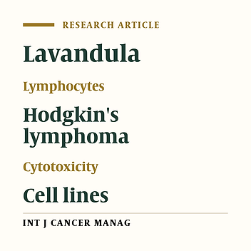 Aqueous Extract of Lavender Angustifolia Inhibits Lymphocytes Proliferation of Hodgkin's Lymphoma Patients
