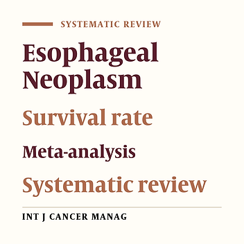 Survival Rate of Esophageal Carcinoma in Iran - A Systematic Review and Meta-analysis