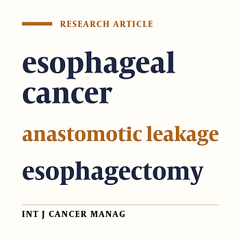Predicting Factors for Anastomotic Leakage after Esophageal Cancer Resection