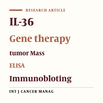The Effect of Interleukin 36 Gene Therapy in the Regression of Tumor